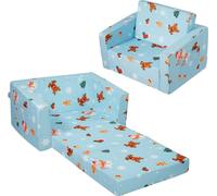 Canapé pliable pour enfants - Canapé & fauteuil pour enfants en bleu - 104x58x32cm - Meubles de haute qualité pour la chambre d'enfant