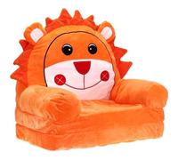 Canapé Pliant Bebe Enfant Sofa éponge - Mini Lit Chaise Jouet Dessin Animé Tabouret de Siège - Lion ORANGE Cadeau NOEL Anniversaire