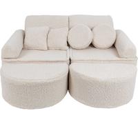 Canapé Pocket 120 cm peluche 12 pcs BEARLY enfant modulable mousse OEKO TEX jeu