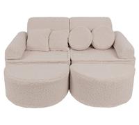 Canapé Pocket 120 cm peluche 12 pcs BEARLY enfant modulable mousse OEKO TEX jeu