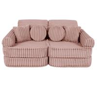 Canapé Pocket 120 cm velours 10 pcs CHURROS enfant modulable mousse OEKO TEX jeu