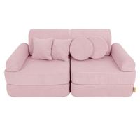 Canapé Pocket 120 cm velours 10 pcs SLIMCORD enfant modulable mousse OEKO TEX jeu