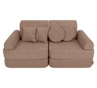 Canapé Pocket 120 cm velours 10 pcs SLIMCORD enfant modulable mousse OEKO TEX jeu