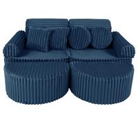 Canapé Pocket 120 cm velours 12 pcs CHURROS enfant modulable mousse OEKO TEX jeu