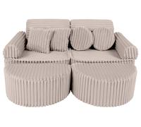 Canapé Pocket 120 cm velours 12 pcs CHURROS enfant modulable mousse OEKO TEX jeu