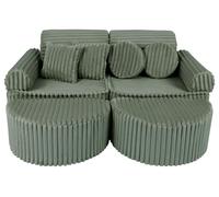 Canapé Pocket 120 cm velours 12 pcs CHURROS enfant modulable mousse OEKO TEX jeu