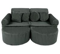 Canapé Pocket 120 cm velours 12 pcs CHURROS enfant modulable mousse OEKO TEX jeu