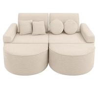 Canapé Pocket 120 cm velours côtelé 12 pcs AESTHETIC enfant modulable mousse OEKO TEX jeu