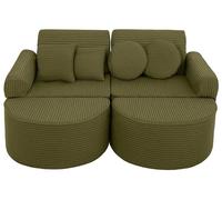 Canapé Pocket 120 cm velours côtelé 12 pcs AESTHETIC enfant modulable mousse OEKO TEX jeu