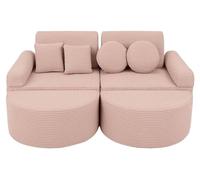 Canapé Pocket 120 cm velours côtelé 12 pcs AESTHETIC enfant modulable mousse OEKO TEX jeu