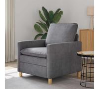 vidaXL Canapé Polyester Gris clair 76 x 81 x 87,5 cm