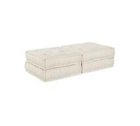 Ensemble de canapés modulaires vidaXL, 2 pièces, crème, 140 x 70 x 36 cm, tissu