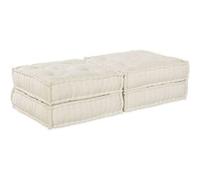 Ensemble de canapés modulaires vidaXL, 2 pièces, crème, 140 x 70 x 36 cm, tissu