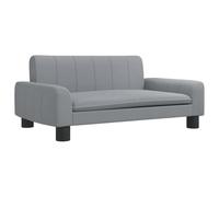 Canapé pour enfant gris clair en tissu 70 x 45 x 30 cm avec cadre en pin solide pour chambre d'enfant, meuble confortable pour jouer et se détendre, convient aux enfants de 3 à 6 ans, robuste et