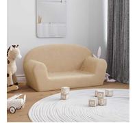 vidaXL Canapé pour Enfants 2 Places crème Peluche Douce, Mini-canapé, canapé pour Tout-Petits, siège de canapé pour Tout-Petits