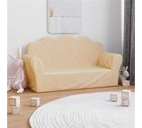 Canapé pour enfants 2 places crème peluche douce G
