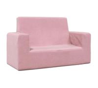 vidaXL Canapé 2 places enfant – peluche douce – Rose