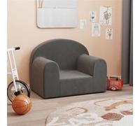 Canapé pour enfants anthracite peluche douce Gris G