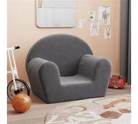 Canapé pour enfants anthracite peluche douce Gris G