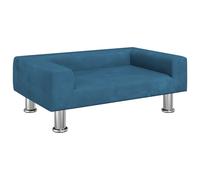Canapé pour enfants bleu 70x45x26,5 cm velours
