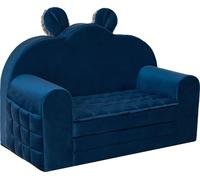 Canapé pour enfants, canapé-lit, canapé, fauteuil pour enfants, fauteuil, canapé, canapé pour enfants, chambre d'enfant, dépliant, meubles en mousse, 71x35/91x48 cm, bleu marine