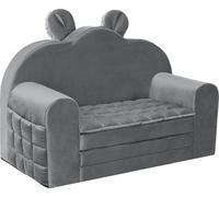 Canapé pour enfants, canapé-lit, canapé, fauteuil pour enfants, fauteuil, canapé, canapé pour enfants, chambre d'enfant, dépliant, meubles en mousse, 71x35/91x48 cm, Anthracite
