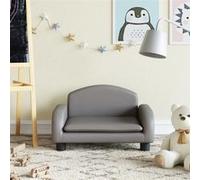 Canapé pour enfants gris 50x40x30 cm similicuir Gris G