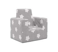 Canapé pour enfants Gris clair avec étoiles Peluche douce