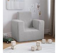 Canapé pour enfants Gris clair Peluche douce Gris G