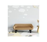 Canapé pour enfants marron 70x40x24 cm velours, mini canapé, mini canapé-chaise, mini canapé pour enfants, canapé de salle de jeux