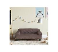 vidaXL Canapé pour enfants marron 70x45x30 cm similicuir
