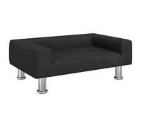 Canapé pour enfants noir 70x45x26,5 cm velours