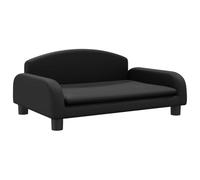 vidaXL Canapé pour enfants – similicuir noir – 70x45x30 cm