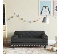 Vidaxl Canapé Pour Enfants Noir 70x45x30 Cm Similicuir Noir