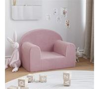 Canapé pour enfants rose peluche douce Rose G