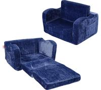 Canapé pour enfants VEVOR 2 en 1 convertible en chaise longue, fauteuil pour enfants rabattable, chaise-lit pour tout-petits avec accoudoirs, canapé de jeu pliable pour enfants, canapé pour enfants bl