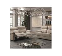 Canape relax 2 places en polyester beige 90 x 190 x 103 cm