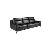 Canapé relax 3 places en cuir noir 6194C, 264 x 93 x 92