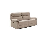 Canape relax 3 places en polyester beige 90 x 190 x 103 cm