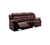 Canape relax 3 places en polyester marron 217 x 217 x 84 cm