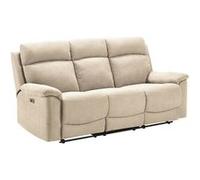 Canape relax ALTOBUY 3 places en polyester blanc 87 x 192 x 99 cm Beige G