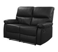 Canapé relax Lincoln - 147 x 89 x 103 cm - 2 places - Noir