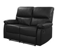 Canapé relax ""Lincoln"" - 147 x 89 x 103 cm - 2 places - Noir
