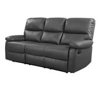 Canapé relax ""Lincoln"" - 197 x 89 x 103 cm - 3 places - Gris