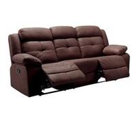 Canapé Relax Manuel 3 Places Chocolat - FABARES - ALTOBUY Marron G