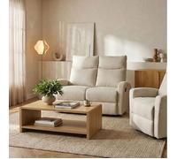 Canapé relax manuel ANTARES 2 places tissu beige