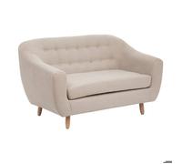 Canapé ""Retro"" 2 places beige - Atmosphera Créateur d'intérieur