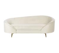 Canapé SAVAR Velours Beige clair 3 places
