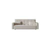 Concept Usine - Canapé Copenhague convertible 3 places scandinave tissu bouclette blanc