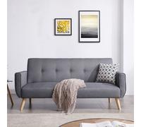 Concept Usine – Canapé scandinave convertible Berlin – 3 places – en tissu gris
